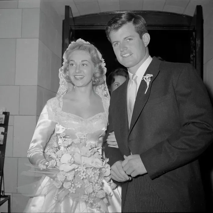 Framed Print : Edward Moore Kennedy Marrying Joan Bennett Framed Print : Edward Moore Kennedy Marrying Joan Bennett