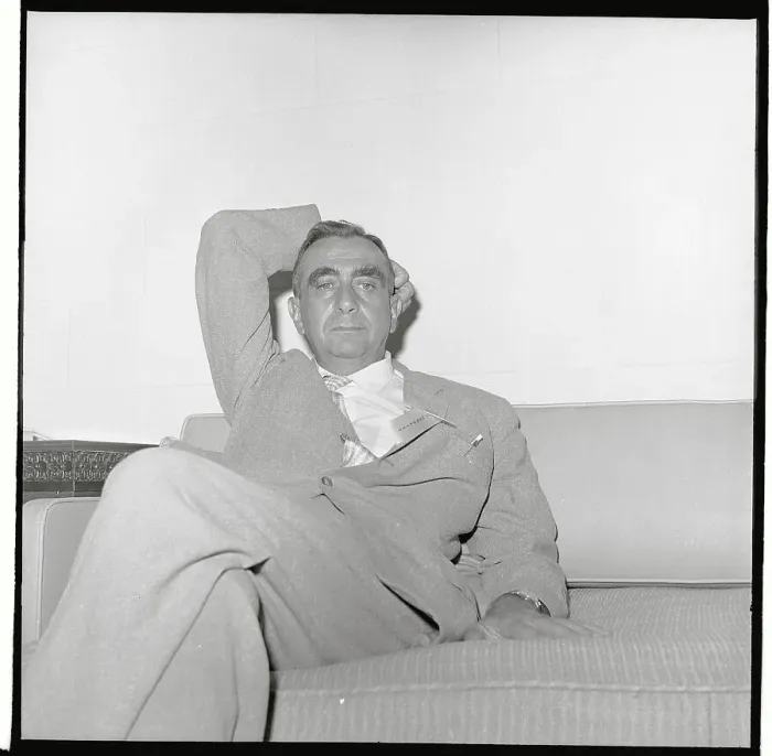 Framed Print : Edward Teller Sitting on Couch During Press Interview Framed Print : Edward Teller Sitting on Couch During Press Interview
