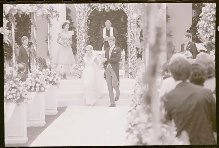 Framed Print : Edward and Tricia Cox Leaving Altar Framed Print : Edward and Tricia Cox Leaving Altar