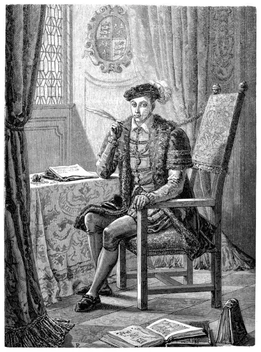 Framed Print : Edward VI writing his Journal Framed Print : Edward VI writing his Journal