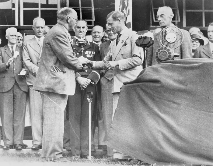 Framed Print : Edward VIII Presenting Trophy Framed Print : Edward VIII Presenting Trophy