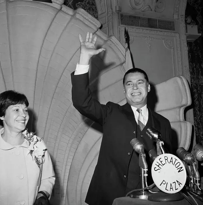 Framed Print : Edward W. Brooke Waving From Podium Framed Print : Edward W. Brooke Waving From Podium