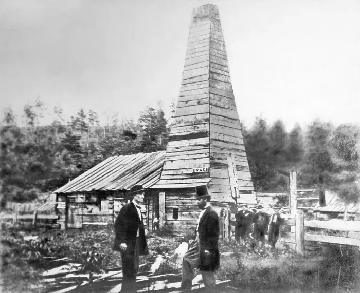 Framed Print : Edwin L. Drake's First Oil Well Framed Print : Edwin L. Drake's First Oil Well