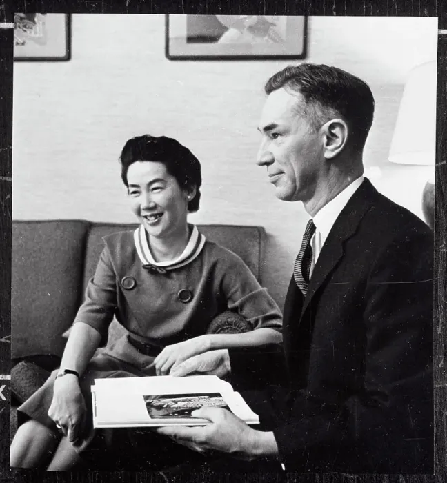 Framed Print : Edwin Reischauer with His Wife Haru