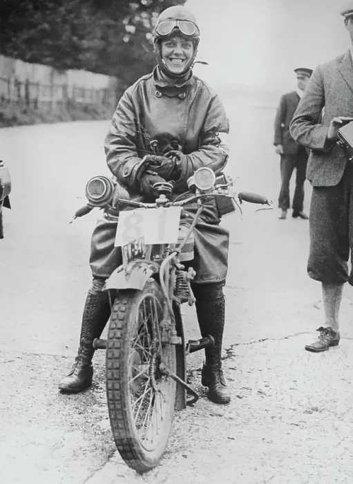 Framed Print : Edyth Foley, British Motorcycle Racer Framed Print : Edyth Foley, British Motorcycle Racer