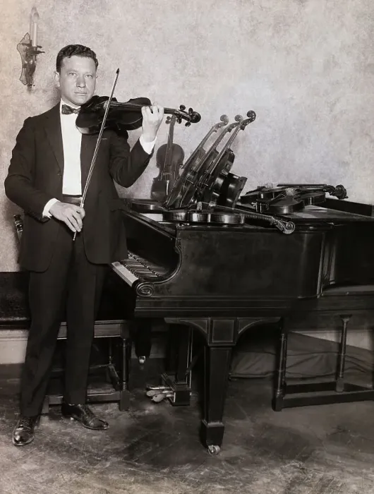 Framed Print : Efram Zimbalist Playing Violin Framed Print : Efram Zimbalist Playing Violin