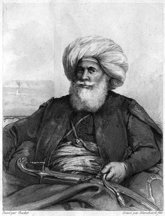 Framed Print : Egyptian Viceroy In Turban W / Sword / Lap Framed Print : Egyptian Viceroy In Turban W / Sword / Lap