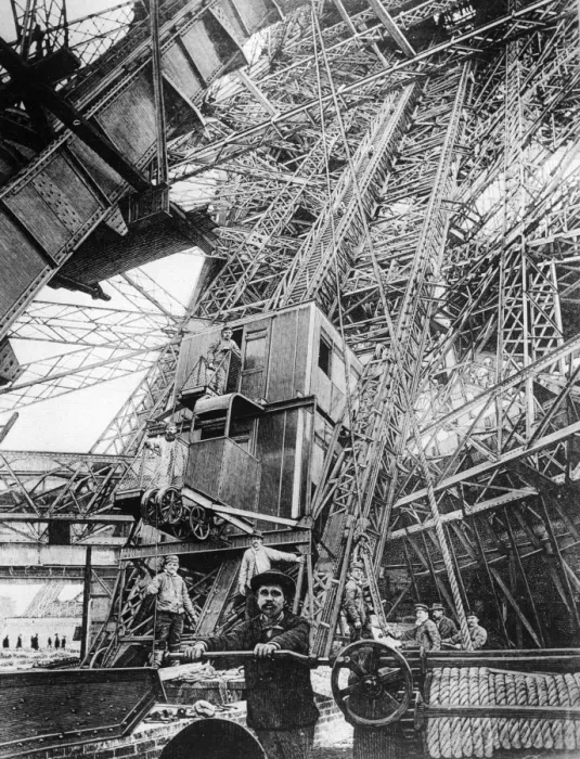 Framed Print : Eiffel Elevator Framed Print : Eiffel Elevator