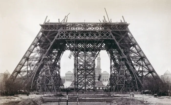 Framed Print : Eiffel Tower During Construction Framed Print : Eiffel Tower During Construction