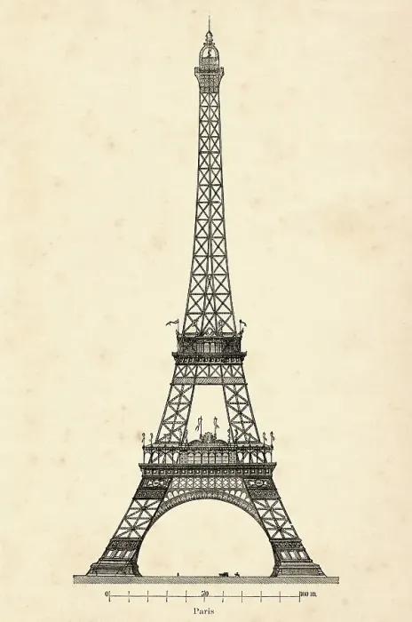 Framed Print : Eiffel Tower Paris 1897