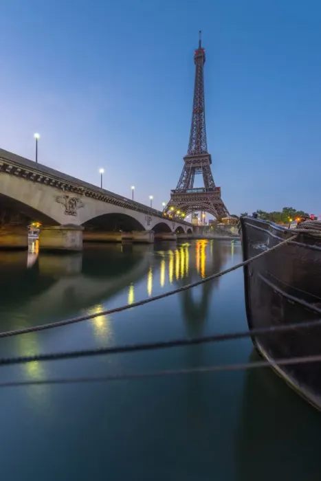 Framed Print : Eiffel tower from Seine river Framed Print : Eiffel tower from Seine river