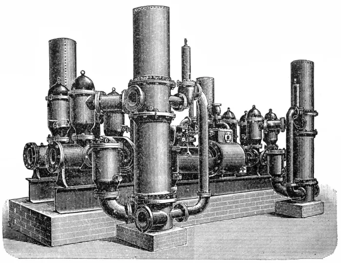 Framed Print : Eight-acting steam pump Framed Print : Eight-acting steam pump