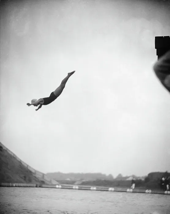 Framed Print : Eileen Riggin Diving at Olympics Framed Print : Eileen Riggin Diving at Olympics