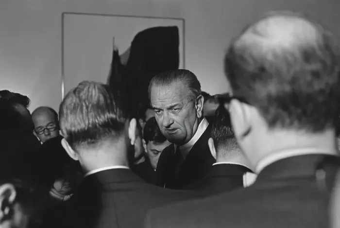 Framed Print : Eisaku Sato Meets LBJ, 1967 Framed Print : Eisaku Sato Meets LBJ, 1967