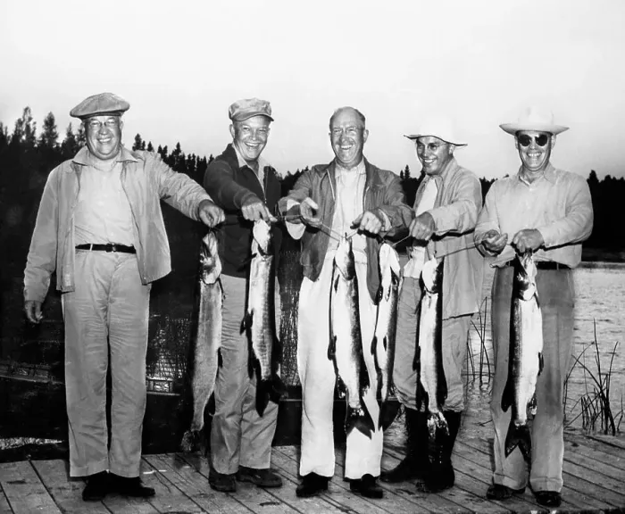 Framed Print : Eisenhower Brothers Enjoy Fishing Luck Framed Print : Eisenhower Brothers Enjoy Fishing Luck