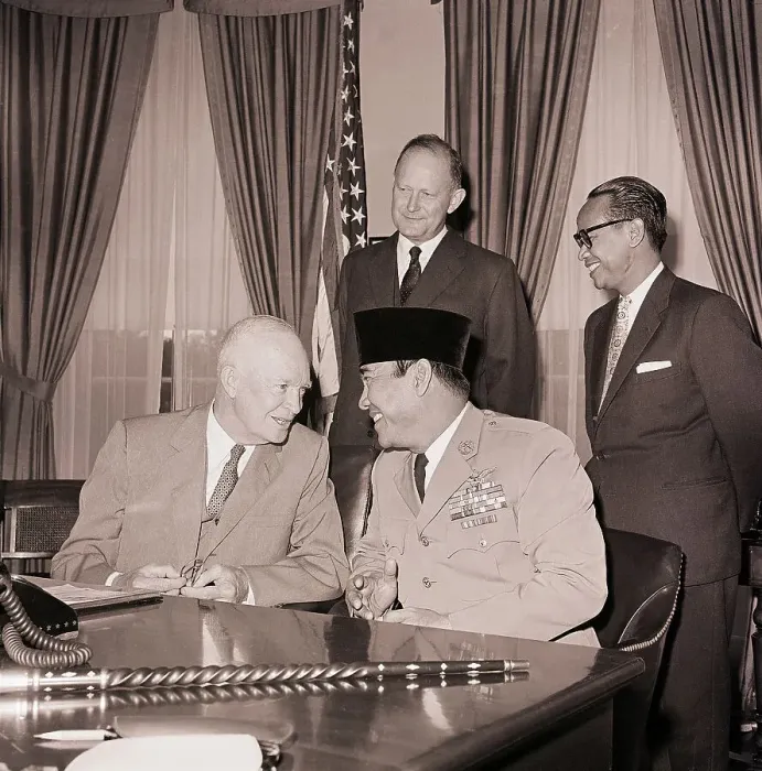 Framed Print : Eisenhower Confers with Sukarno in Meeting Framed Print : Eisenhower Confers with Sukarno in Meeting