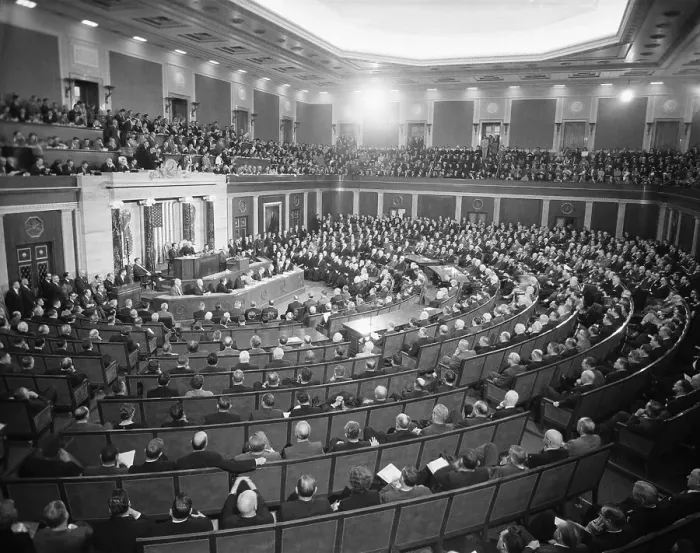 Framed Print : Eisenhower Delivering State Of Union Address Framed Print : Eisenhower Delivering State Of Union Address