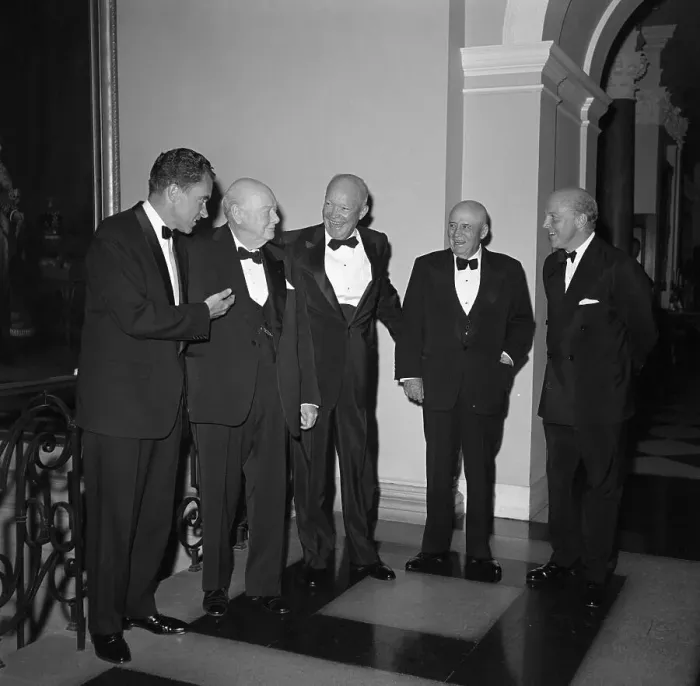 Framed Print : Eisenhower Dines at British Embassy Framed Print : Eisenhower Dines at British Embassy