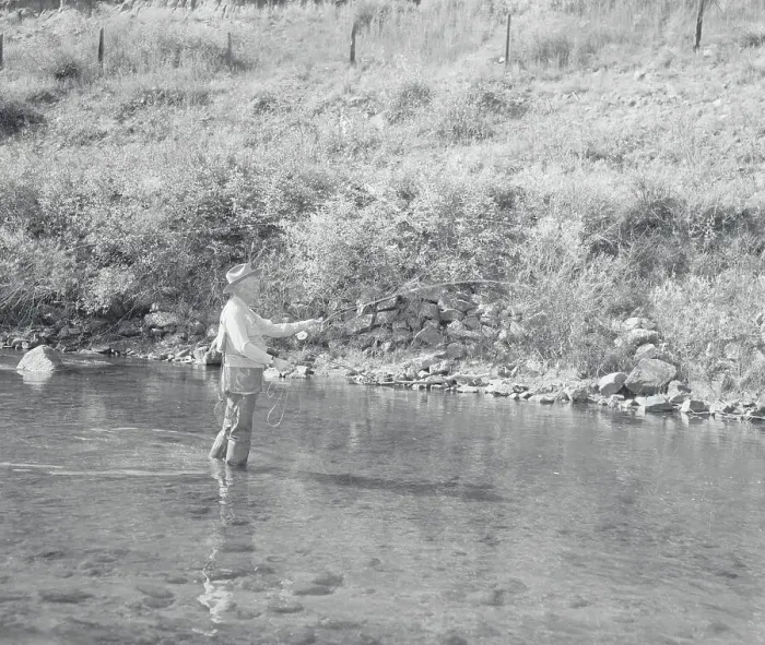 Framed Print : Eisenhower Fishing in River Framed Print : Eisenhower Fishing in River