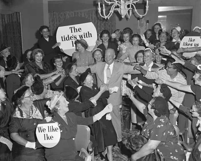 Framed Print : Eisenhower and National Committee Women Framed Print : Eisenhower and National Committee Women