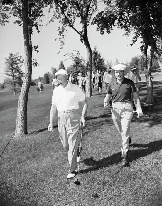 Framed Print : Eisenhower, Nixon Playing Golf Framed Print : Eisenhower, Nixon Playing Golf
