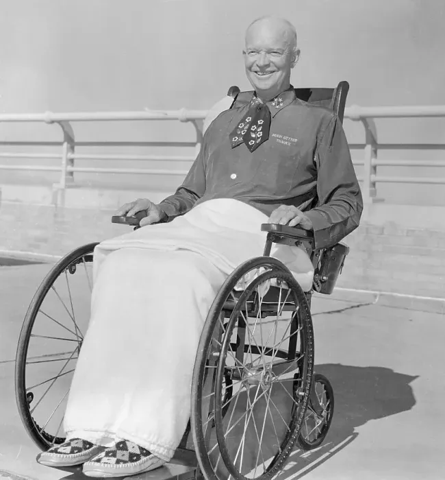 Framed Print : Eisenhower Smiling at Hospital Framed Print : Eisenhower Smiling at Hospital