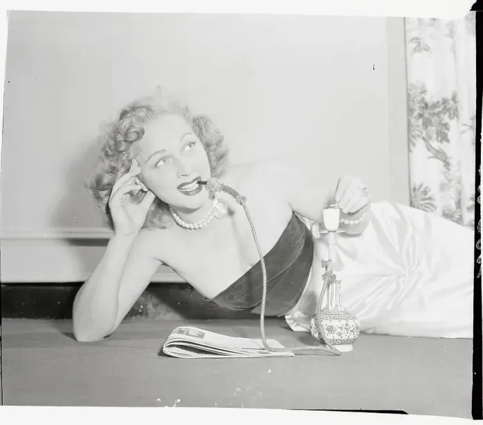 Framed Print : Elaine Shepard Smoking a Hookah Pipe Framed Print : Elaine Shepard Smoking a Hookah Pipe