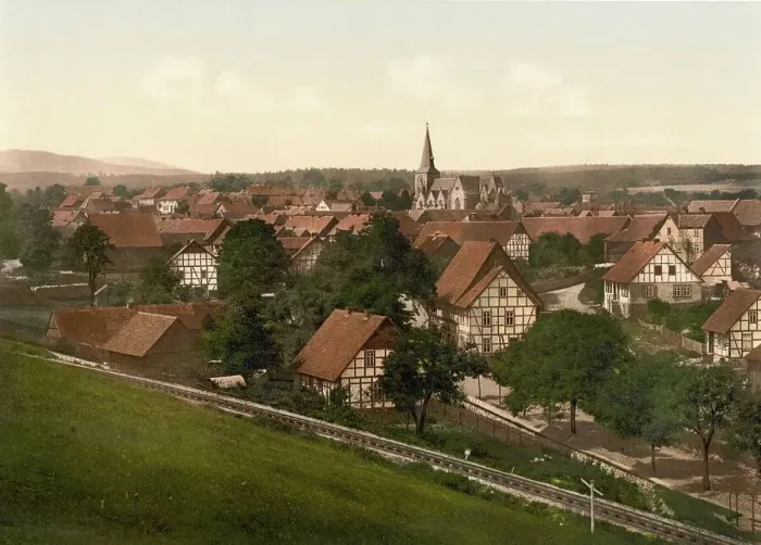 Framed Print : Elbingerode im Harz, Lower Saxony, Germany, Historic, digitally restored reproduction of a photochromic print from the 1890s Framed Print : Elbingerode im Harz, Lower Saxony, Germany, Historic, digitally restored reproduction of a photochromic print from the 1890s