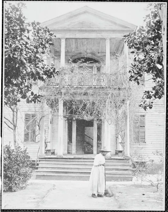 Framed Print : Elderly African American Sweeping in Front of Plantation Home Framed Print : Elderly African American Sweeping in Front of Plantation Home
