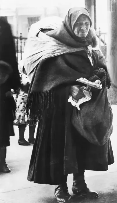Framed Print : Elderly Immigrant Leaving Ellis Island with Documents Framed Print : Elderly Immigrant Leaving Ellis Island with Documents