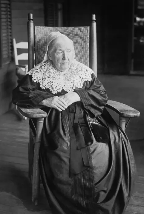 Framed Print : Elderly Julia Ward Howe Seated On Porch Framed Print : Elderly Julia Ward Howe Seated On Porch