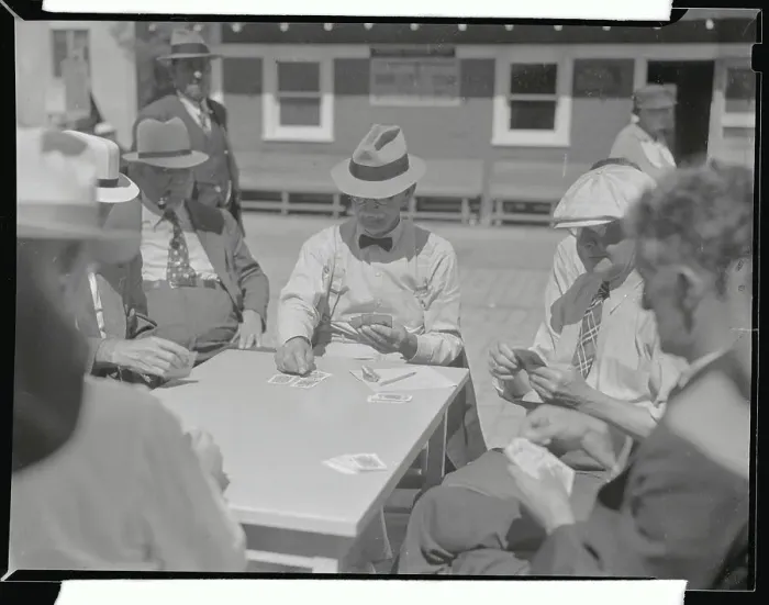 Framed Print : Elderly People Playing Cards Framed Print : Elderly People Playing Cards