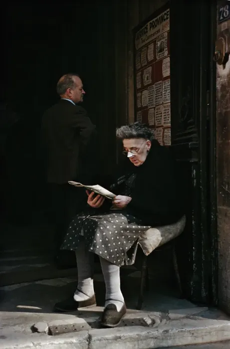 Framed Print : Elderly Woman In Doorway Framed Print : Elderly Woman In Doorway