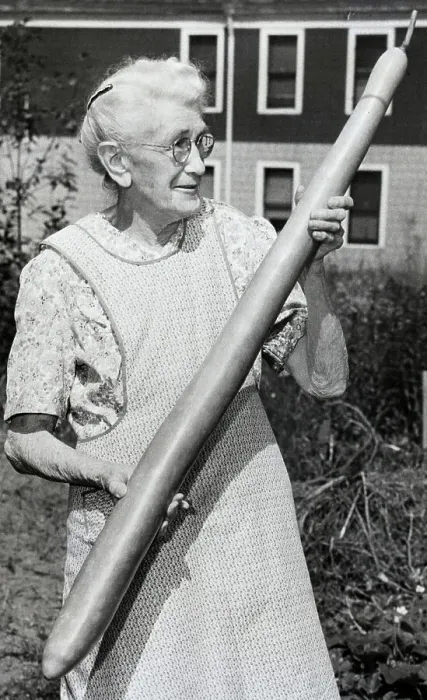 Framed Print : Elderly Woman Holding Gigantic Bean Framed Print : Elderly Woman Holding Gigantic Bean