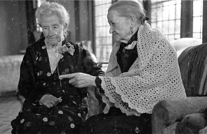 Framed Print : Two Elderly Women Framed Print : Two Elderly Women