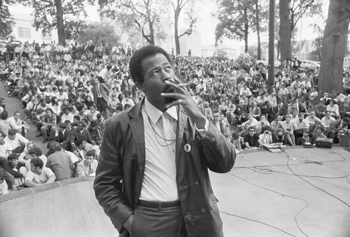 Framed Print : Eldridge Cleaver with Back to Student Crowd Framed Print : Eldridge Cleaver with Back to Student Crowd