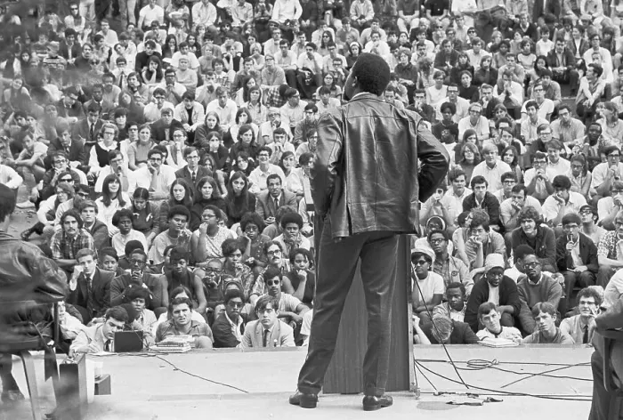 Framed Print : Eldridge Cleaver's Back Speaks to Crowd Framed Print : Eldridge Cleaver's Back Speaks to Crowd