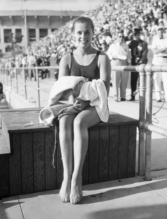 Framed Print : Eleanor Holm in Swim Suit as Champion Framed Print : Eleanor Holm in Swim Suit as Champion