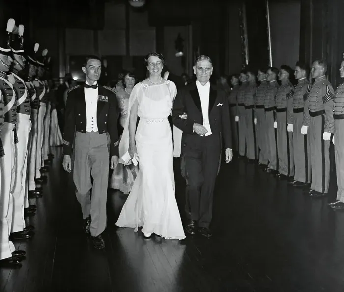 Framed Print : Eleanor Roosevelt Attending Ball