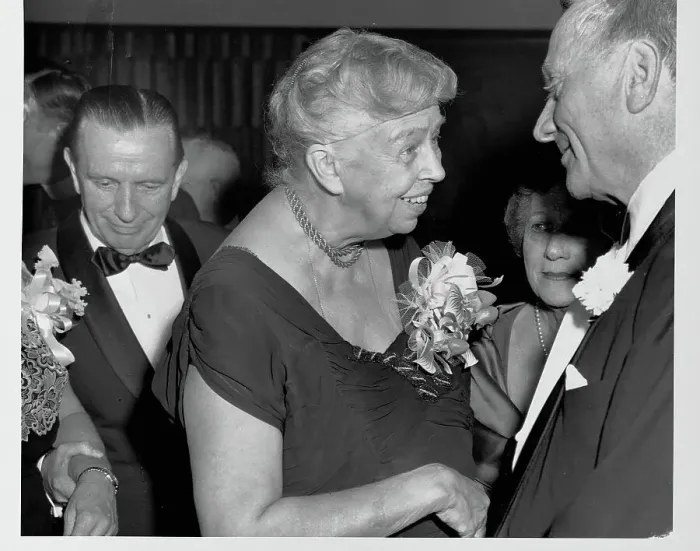 Framed Print : Eleanor Roosevelt Attending Diamond Jubilee Dinner Framed Print : Eleanor Roosevelt Attending Diamond Jubilee Dinner