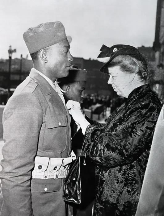 Framed Print : Eleanor Roosevelt Awarding the Soldier's Medal Framed Print : Eleanor Roosevelt Awarding the Soldier's Medal