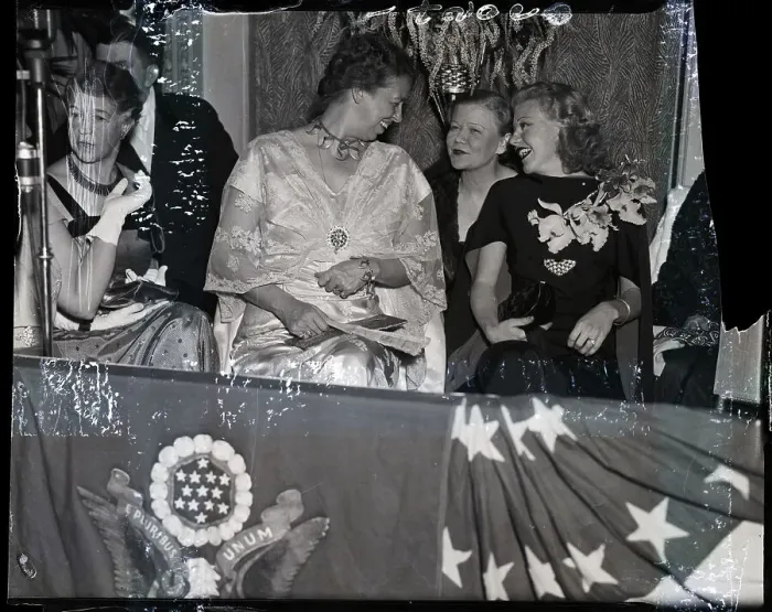 Framed Print : Eleanor Roosevelt Chats with Ginger Rogers at Ball Framed Print : Eleanor Roosevelt Chats with Ginger Rogers at Ball