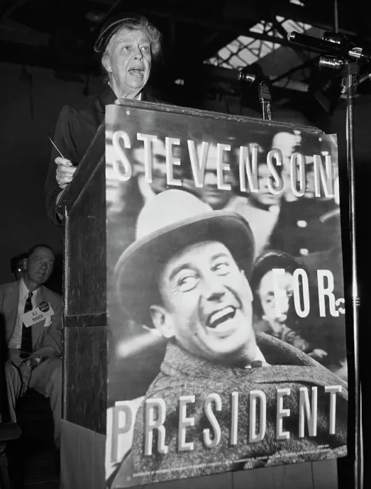 Framed Print : Eleanor Roosevelt Delivering Campaign Speech Framed Print : Eleanor Roosevelt Delivering Campaign Speech