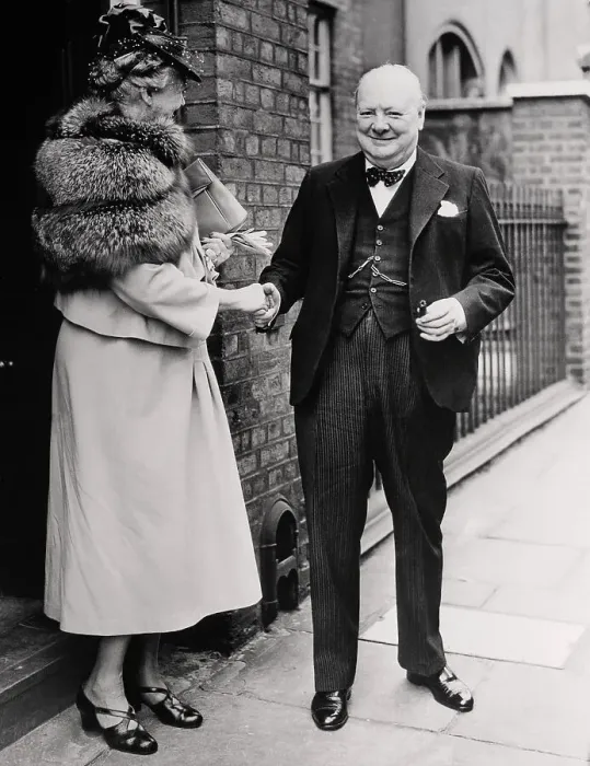 Framed Print : Eleanor Roosevelt Departing from Home of Winston Churchill Framed Print : Eleanor Roosevelt Departing from Home of Winston Churchill
