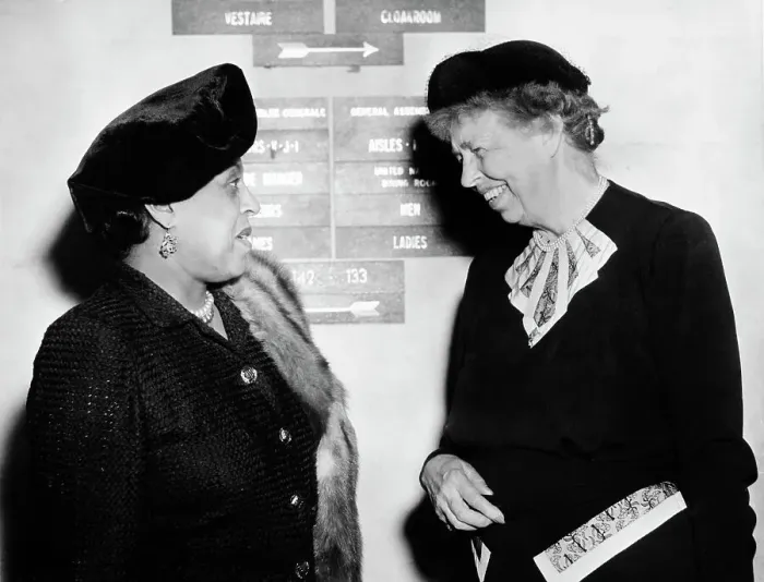 Framed Print : Eleanor Roosevelt And Edith Sampson Framed Print : Eleanor Roosevelt And Edith Sampson