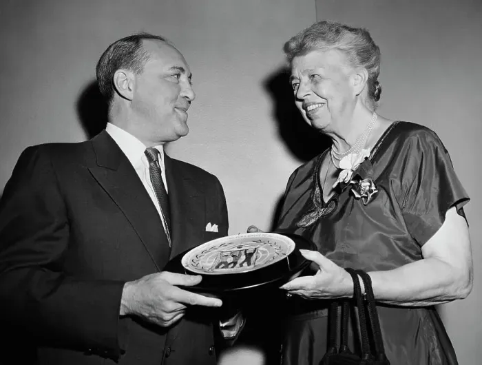 Framed Print : Eleanor Roosevelt And Ernest Gross Framed Print : Eleanor Roosevelt And Ernest Gross