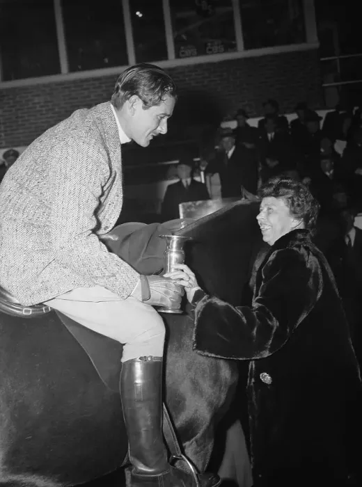 Framed Print : Eleanor Roosevelt Handing Errol Flynn Trophy Framed Print : Eleanor Roosevelt Handing Errol Flynn Trophy