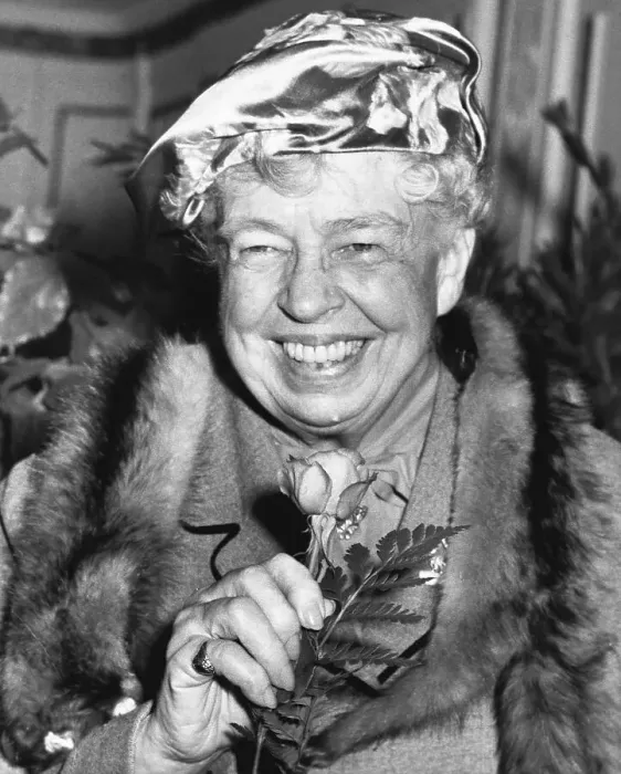 Framed Print : Eleanor Roosevelt Holding a Rose Framed Print : Eleanor Roosevelt Holding a Rose