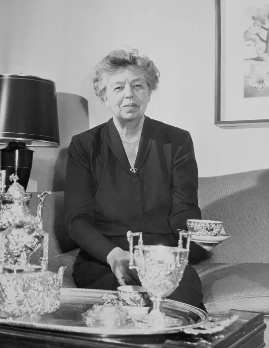 Framed Print : Eleanor Roosevelt Holding Tea Cup Framed Print : Eleanor Roosevelt Holding Tea Cup
