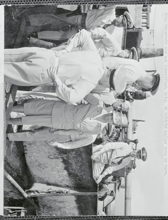Framed Print : Eleanor Roosevelt Inspecting Pearl Harbor Base